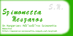 szimonetta meszaros business card